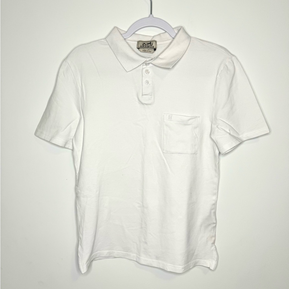 Hermes Classic White Polo Shirt